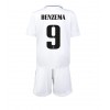 Real Madrid Karim Benzema #9 Hjemmedraktsett Barn 2022-23 Kortermet (+ korte bukser)